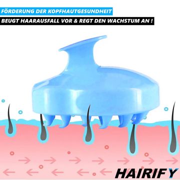 MAVURA Massagebürste HAIRIFY Premium Shampoo Bürste Silikon Kopfmassage Kopfhaut, Massage Anti Schuppen Bürste Peeling Silikonkamm [Nass & Trocken]