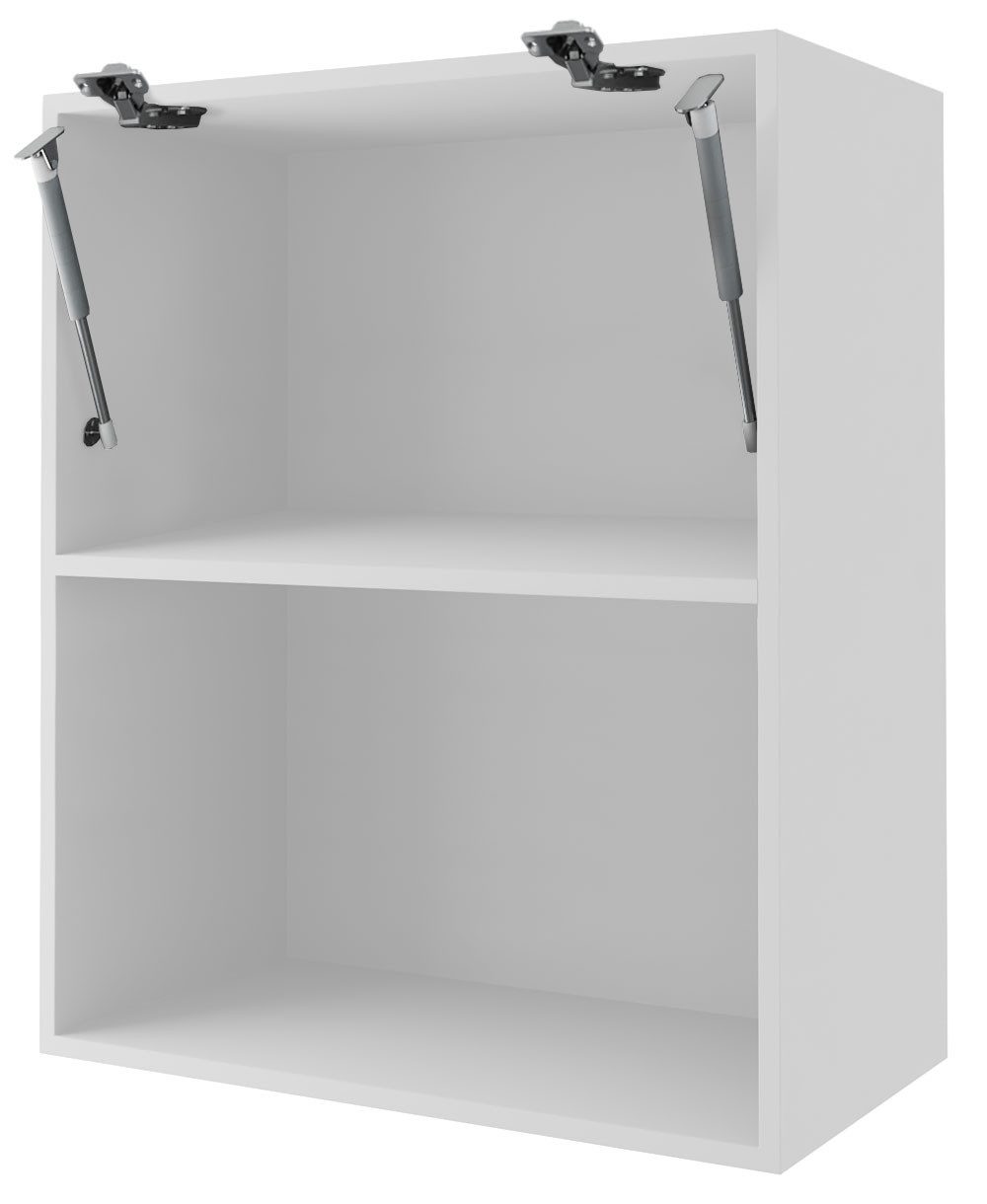 Feldmann-Wohnen Faltlifthängeschrank Avellino (W2MK/60, Mikrowellenumbauschrank mit Klapptür und Gasdruckdämpfer, 1-St., moderne Optik, Acrylfronten, Griffmulde – Bild 5 von 5