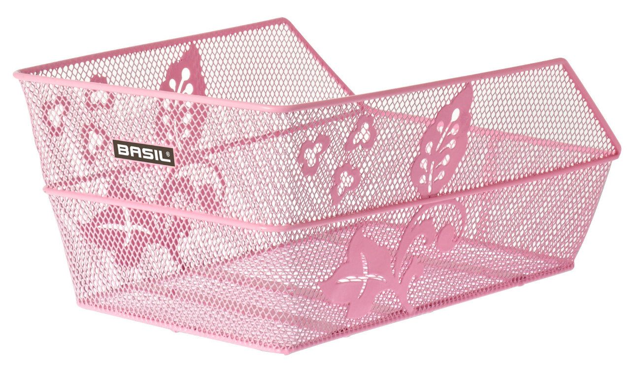 Basil Fahrradkorb Basil Cento S Flower Fahrradkorb rosa, feinmaschiger Stah günstig online kaufen