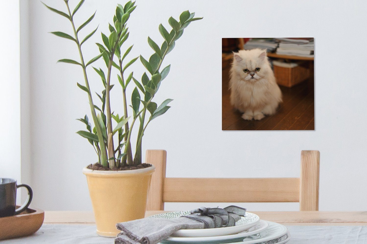 (1 Perserkatze, Schlafzimmer St), Leinwand für Niedlich Leinwandbild aussehende OneMillionCanvasses® Wohnzimmer Bilder