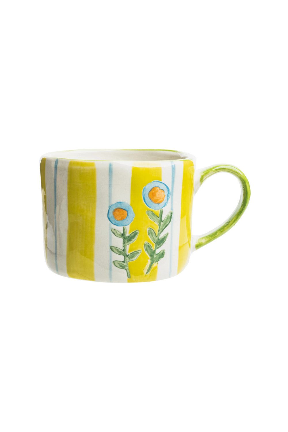 Tranquillo Tasse aus Steinzeug LINQUA 300ml groß gelb spülmaschinengeeignet mit Motiv