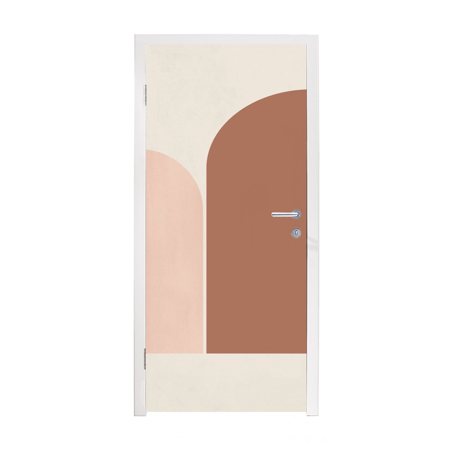 MuchoWow Türtapete Braun - Kunst - Abstrakt - Muster, Matt, bedruckt, (1 St), Fototapete für Tür, Türaufkleber, 75x205 cm