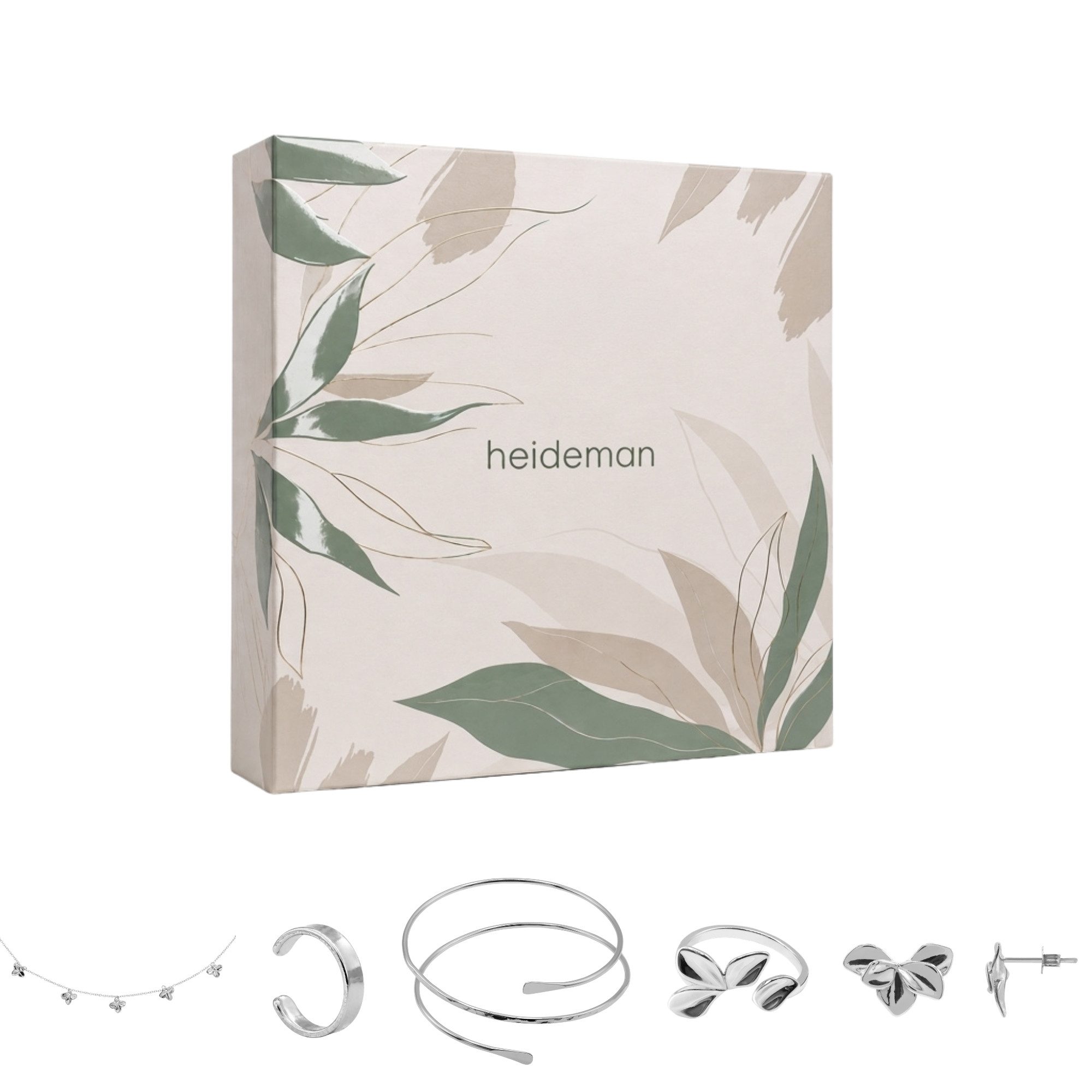 Heideman Schmuck-Adventskalender Summerbox Paris silberfarben, Schmuckset mehrteilig Schmuck für Frauen - 5 Schmuckstücke