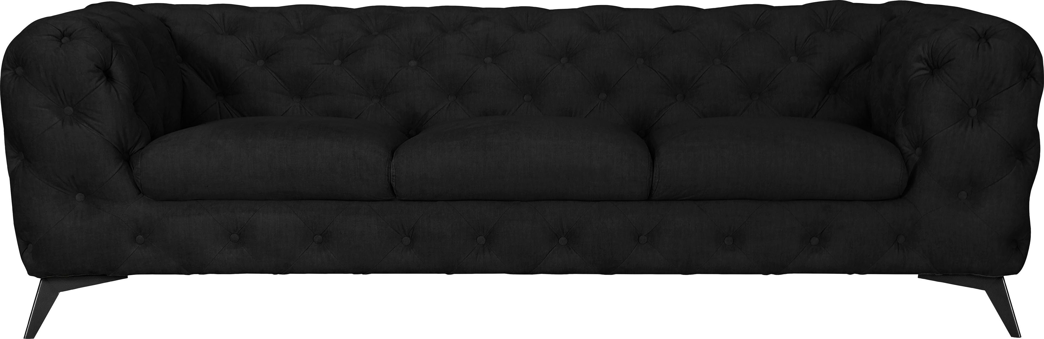 Home affaire Chesterfield-Sofa Glynis, aufwändige Knopfheftung, moderne Chesterfield Optik, Fußfarbe wählbar