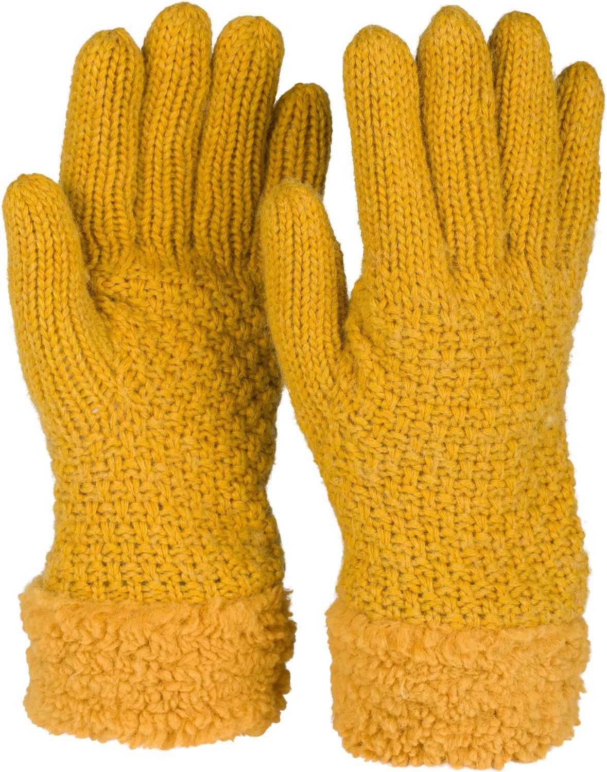 styleBREAKER Strickhandschuhe Strickhandschuhe mit Perlmuster und Fleece (1-St)