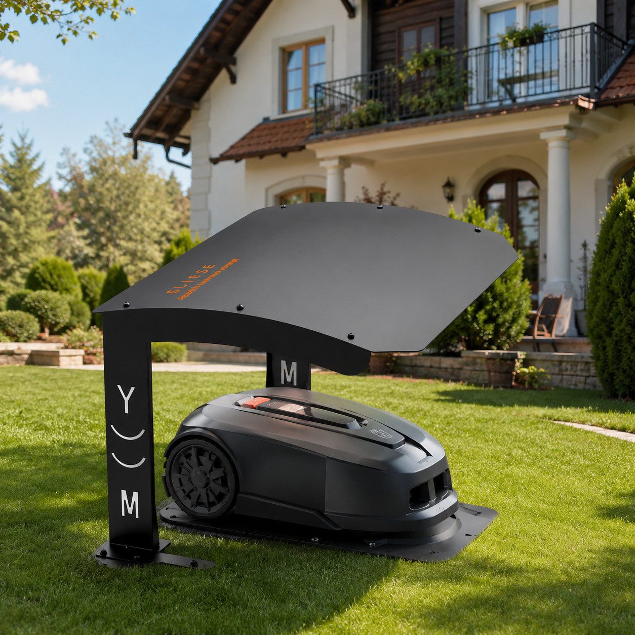 GLIESE POWER Mähroboter-Garage wetterfestes Unterstellhaus für Rasenmäher, 70x55x41 cm, BxTxH: 70x55x45 cm, (1-St)