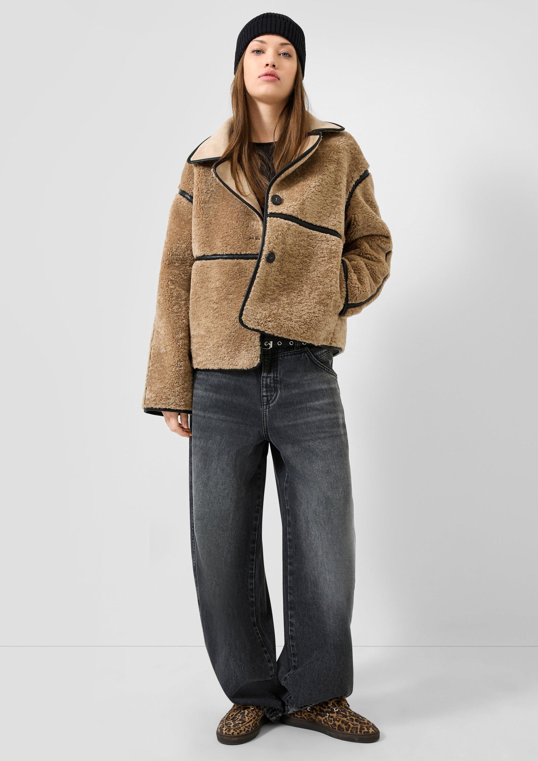 QS Funktionsjacke Outdoor-Jacke Jacke in Lammfelloptik – Bild 5 von 5