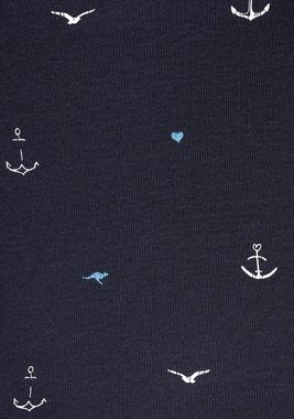 KangaROOS Poloshirt mit maritimem Allover-Print