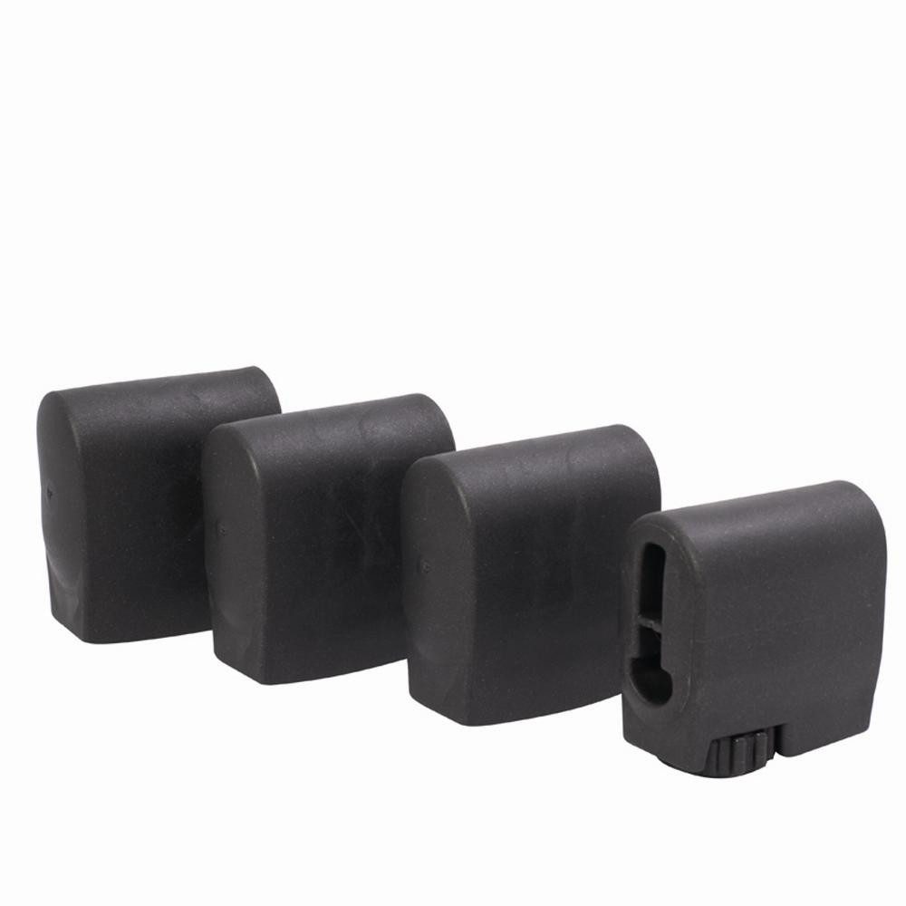 sieger Gartenstuhl Sieger 4er Fußkappenset für Tische 25mm x 45mm, grau