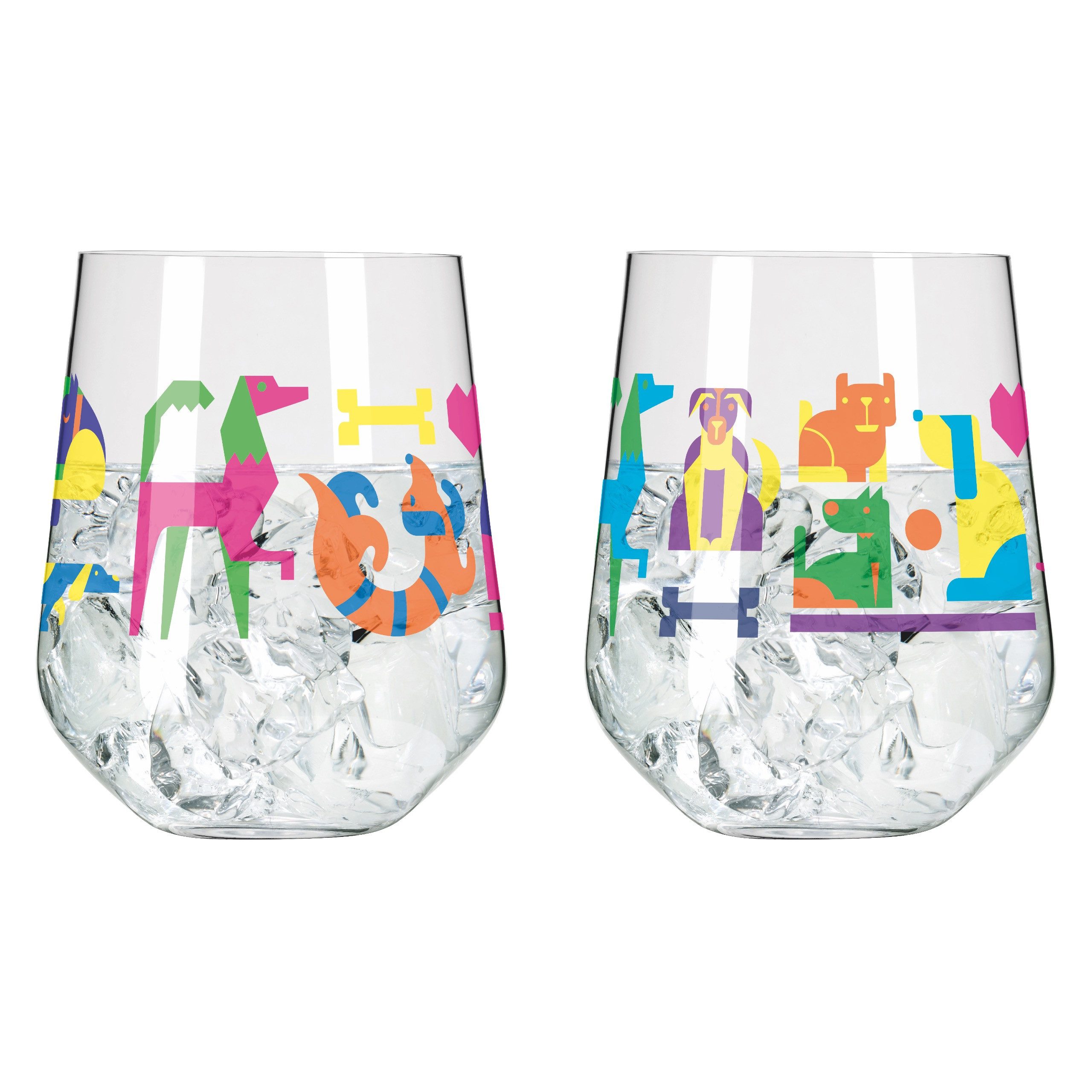 Ritzenhoff Longdrinkglas Tierisch Glücklich, Kristallglas