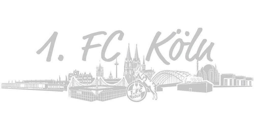 1. FC Köln Aufkleber Autoaufkleber Skyline