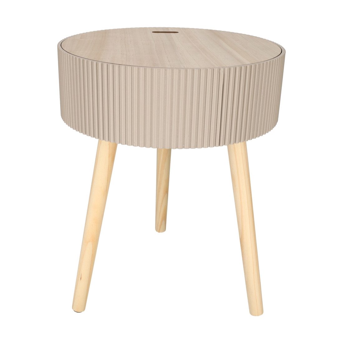 Jens Living Couchtisch Beistelltisch »Levi«, mit praktischem Stauraum, Holz, Höhe 48 cm (1-St), Stauraum, abnehmbarer Deckel, 48cm Höhe, modernes 3-Bein-Design