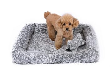 RAIKOU Hundematte Hundebett mit Abnehmbarem Kissen, Schlafplatz Hundesofa Tierbedarf, gepolstertes waschbares, mit Hundekissen