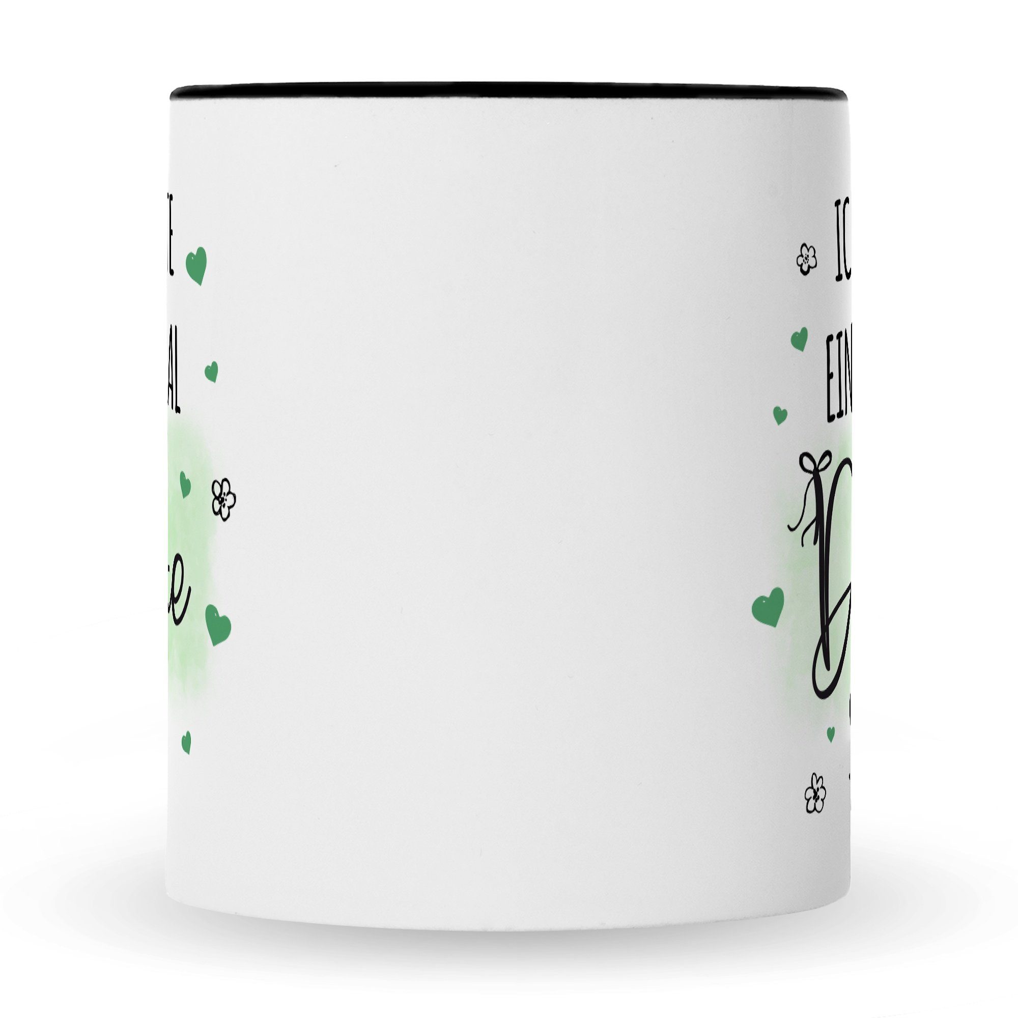 GRAVURZEILE Tasse mit Spruch - Wollte einfach mal danke sagen, Keramik, Farbe: Schwarz & Weiß