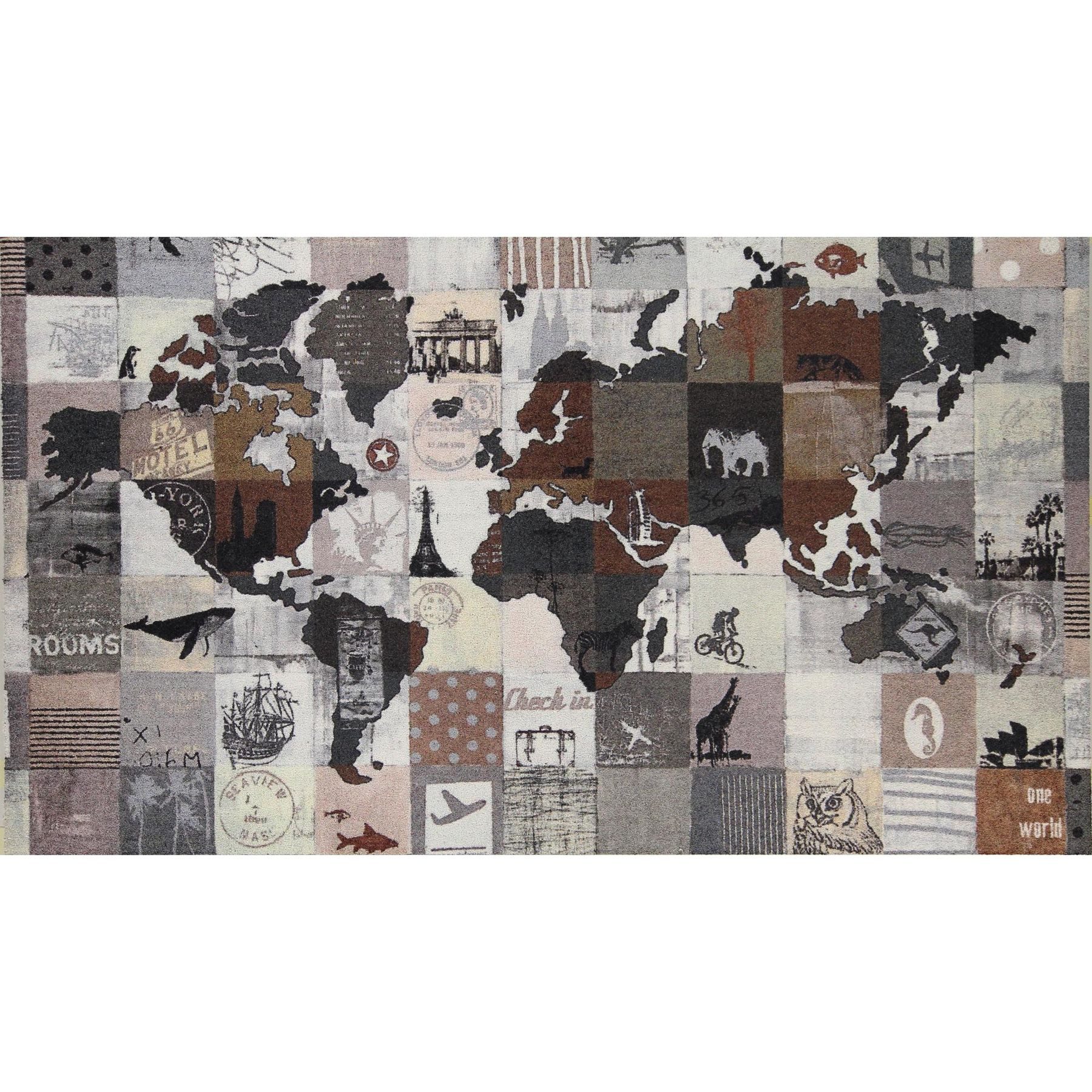 Salonloewe Läufer Wohnteppich 120x200 One World braun, Wohnteppich groß, Höhe: 1200 mm