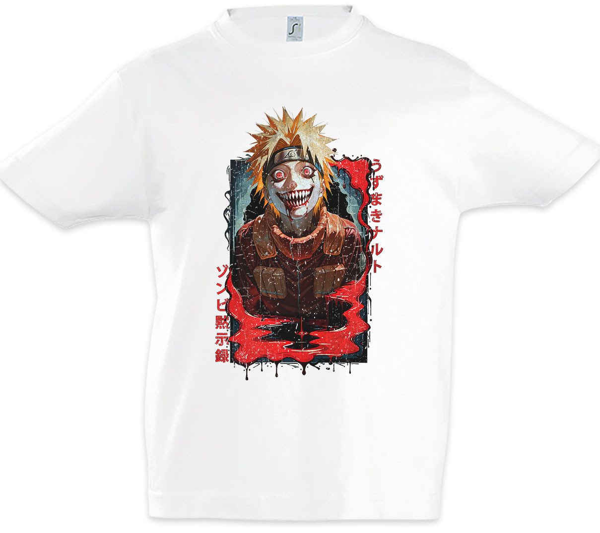 Print-Shirt Shinobi Horror Kinder T-Shirt Ninja System Anime Naruto Horror