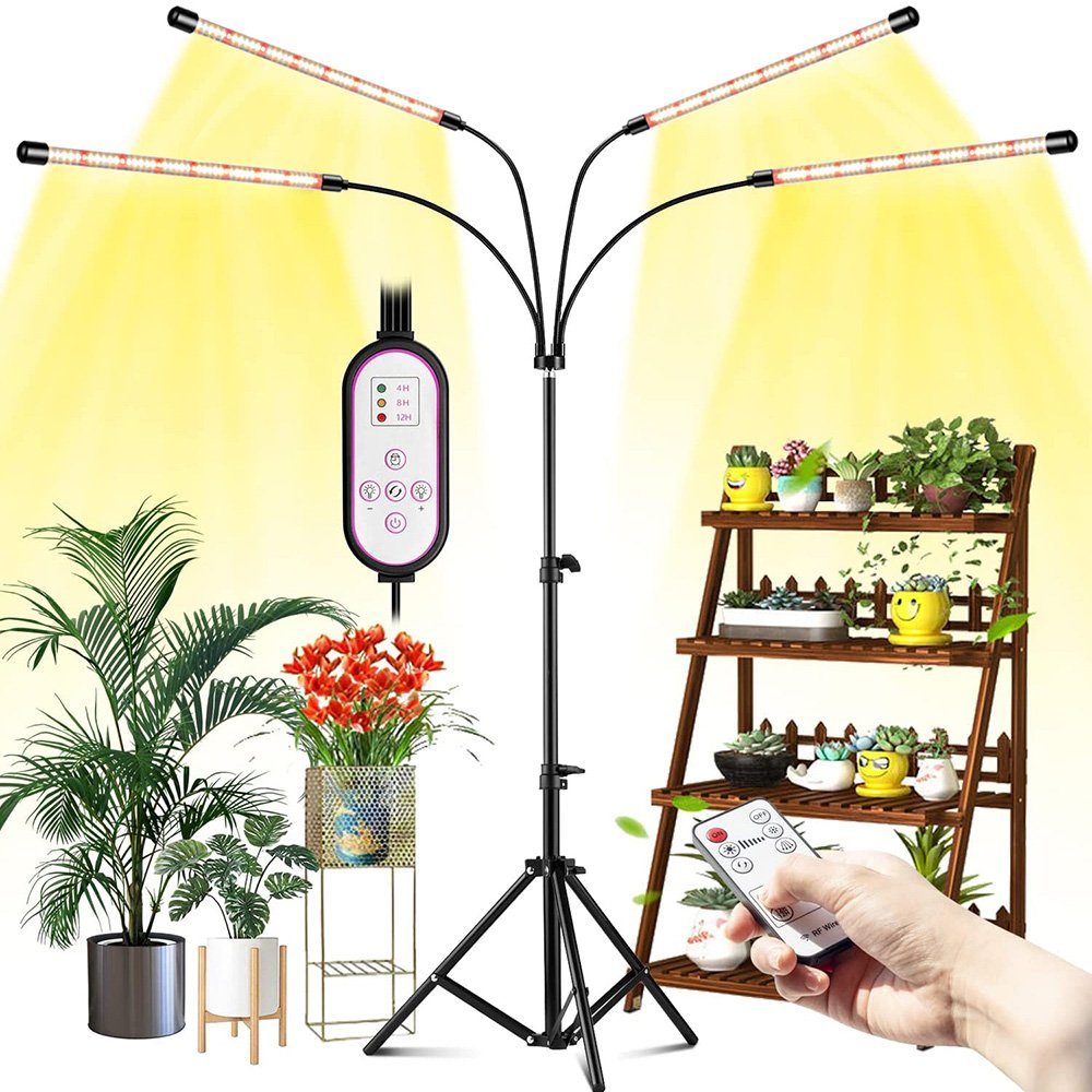 Rosnek Pflanzenlampe 3/4/5 Köpfe, Vollspektrum, dimmbar, 3 Lichtmodi, für Z günstig online kaufen