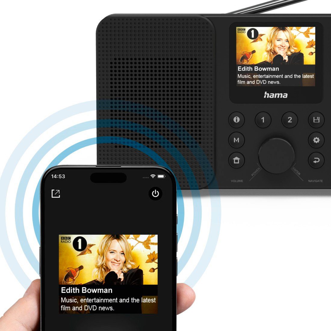 Hama Digitalradio (DAB+, Internetradio, Bluetooth® RX, App) Digitalradio (DAB) (Digitalradio (DAB), Internetradio)