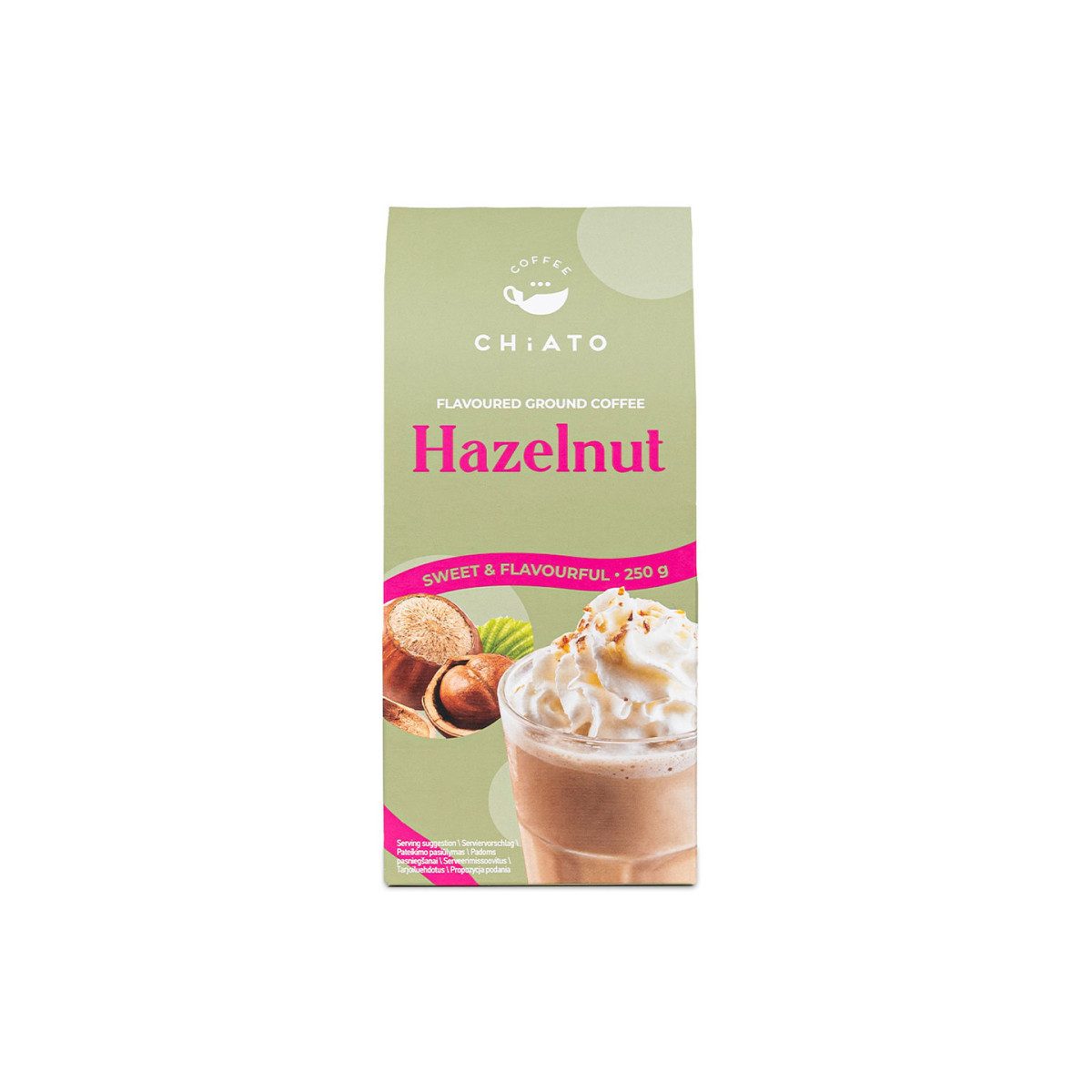 CHiATO Kaffee Gemahlener Kaffee mit Haselnussgeschmack CHiATO Hazelnut, 250 g