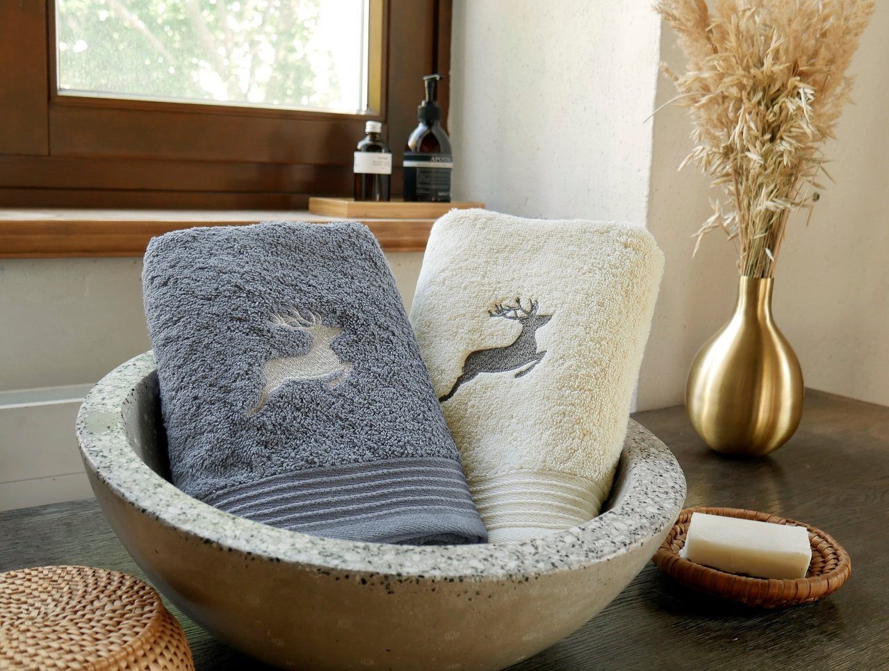 framsohn frottier Handtuch Frottierserie Hirsch Gästetuch Handtuch Duschtuc günstig online kaufen