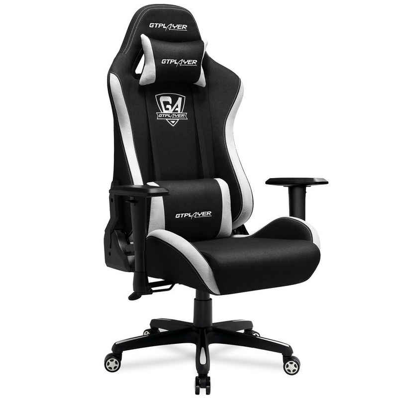 GTPLAYER Gaming-Stuhl Stoff Ergonomischer Stühle Gaming Sessel Sicherheits-Leichtlaufrollen (Packung), Abriebfeste Stoffoberfläche, Atmungsfähig und Fashion.