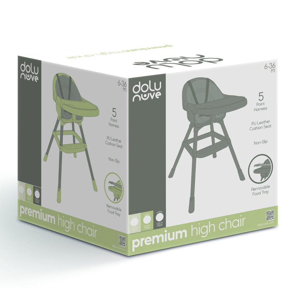 DOLU Hochstuhl Hochstuhl - Premium - Dolu Nove - steingrau