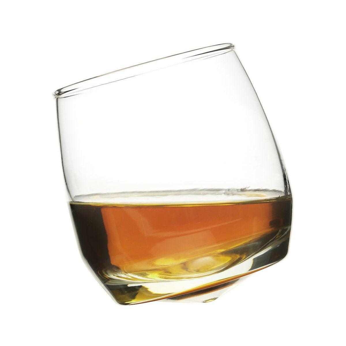 sagaform Glas Rocking Whisky Glas 6er-Set, Glas, Durchmesser Öffnung 6.5 cm