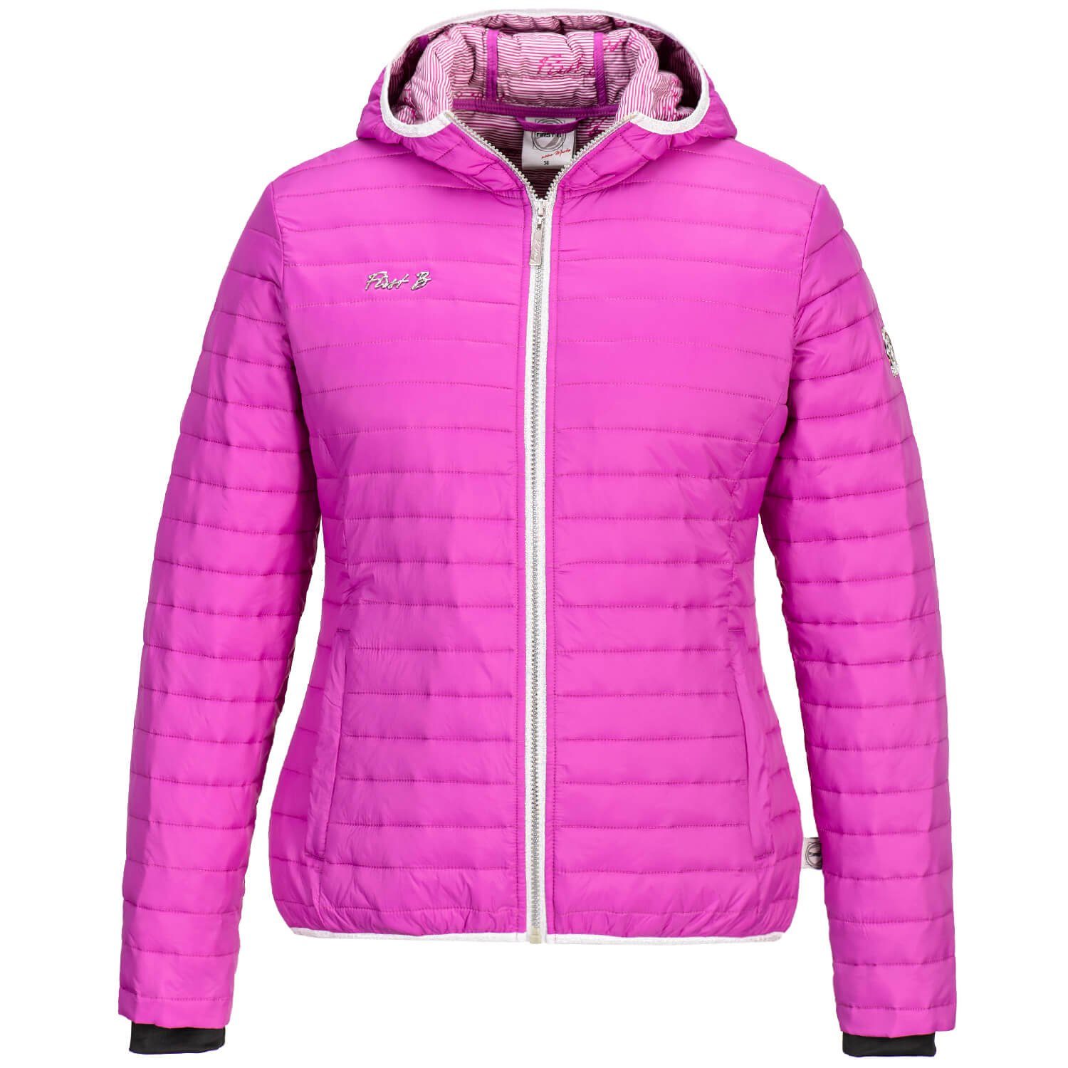 FirstB Steppjacke Damen verschweißte Nähte, atmungsaktiv, winddicht fuchsia