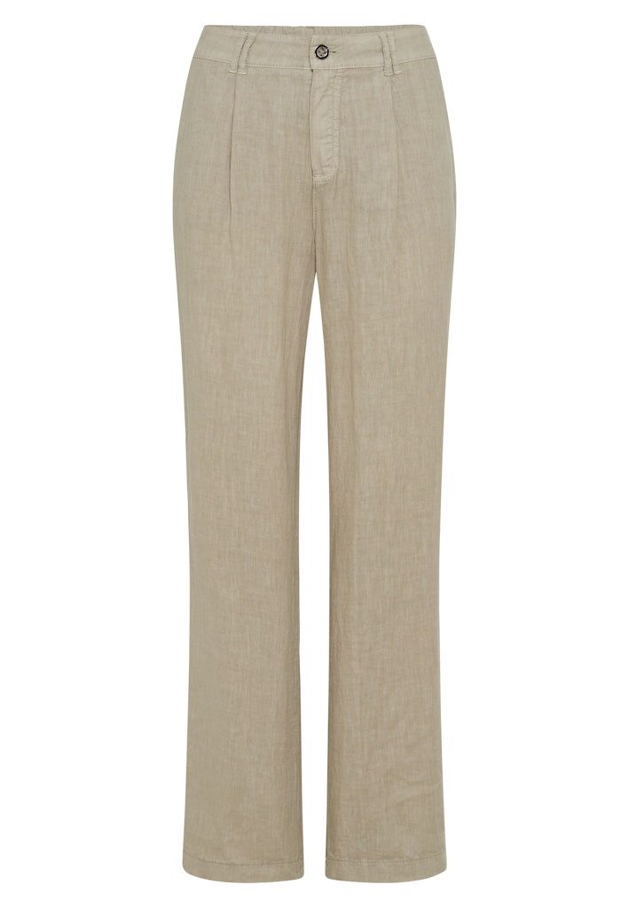 MARC AUREL Stoffhose Hose aus Leinen mit weitem Bein