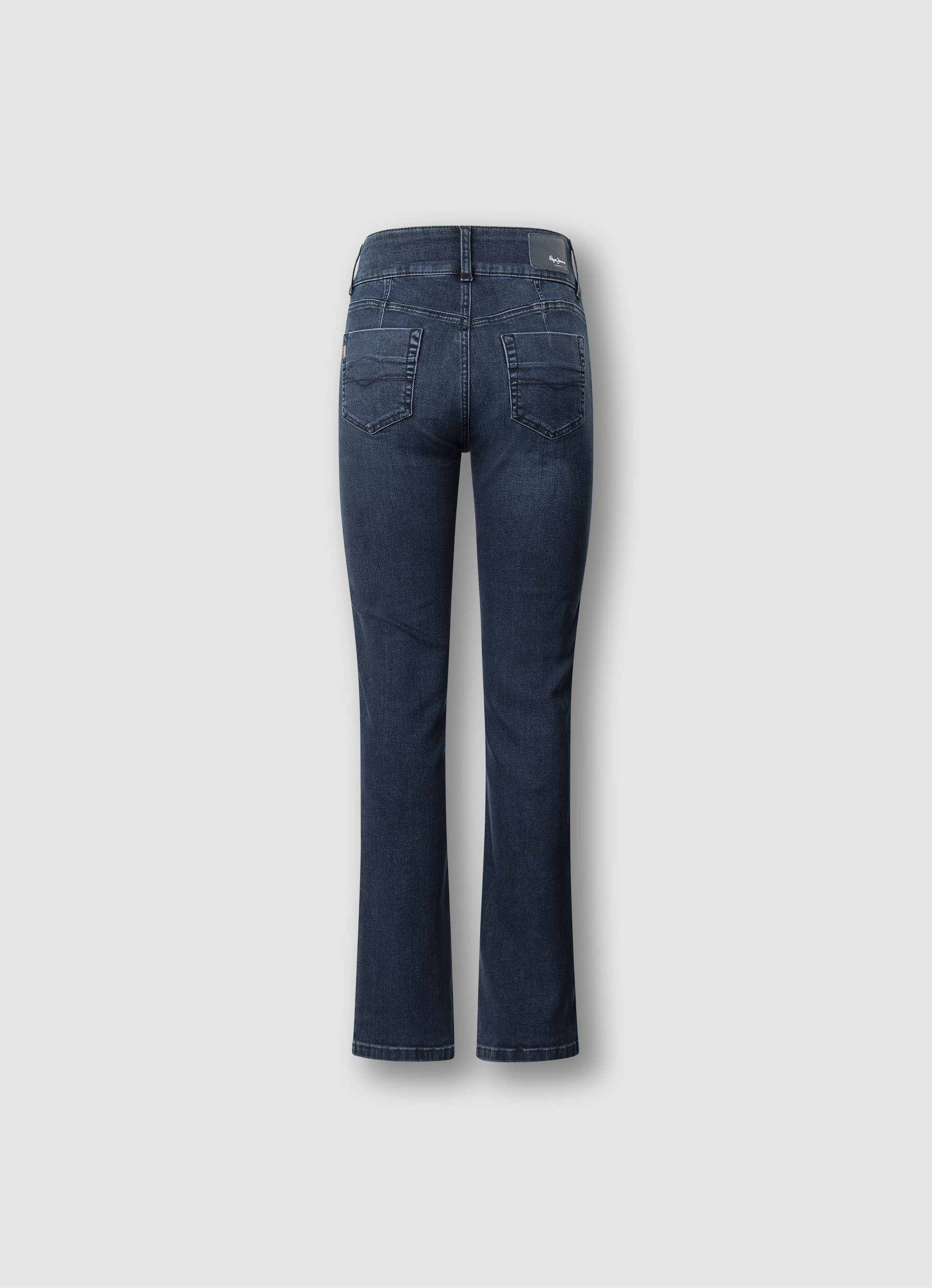 Pepe Jeans Straight-Jeans BERYL MW mit doppeltem Knopfverschluss, Mid Waist