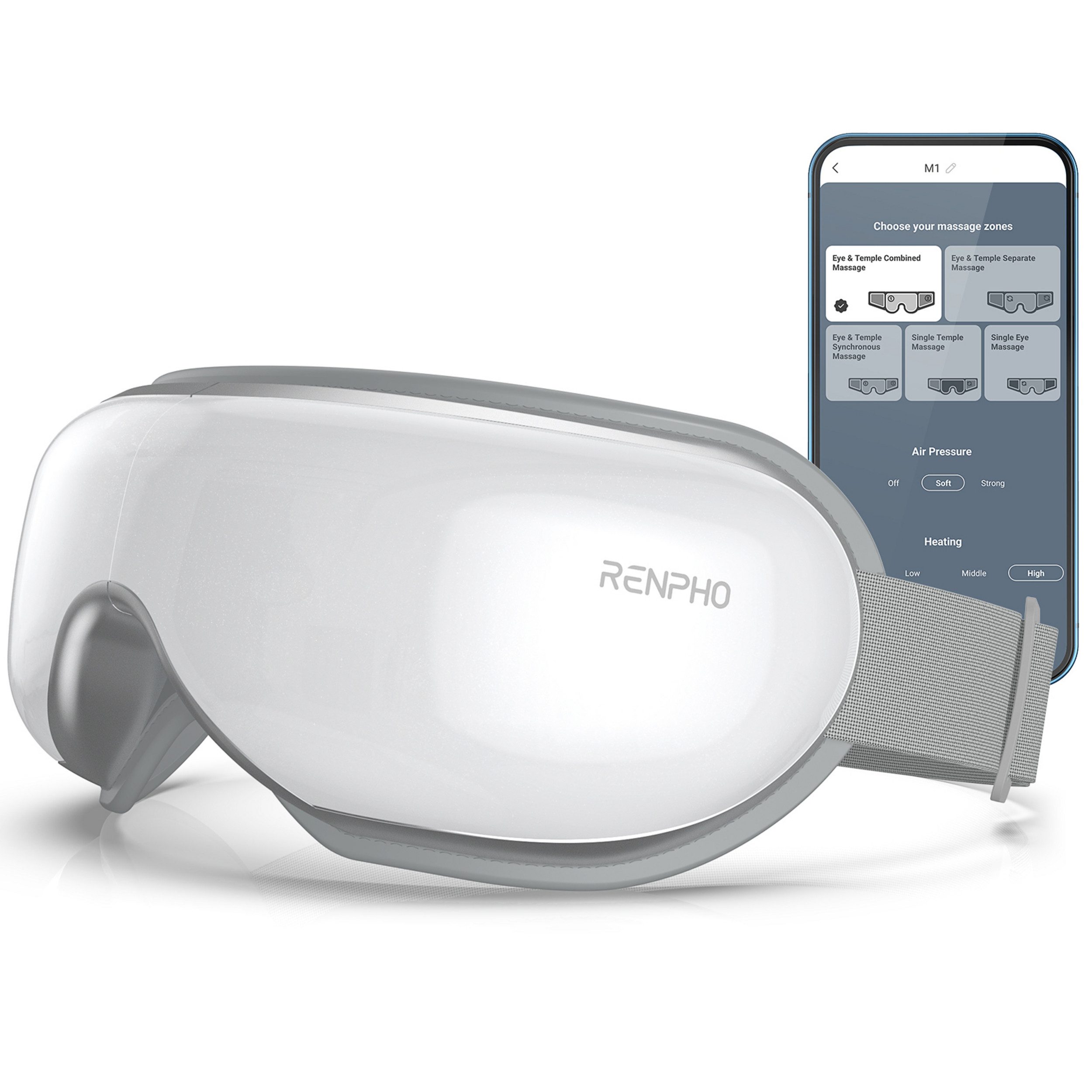 RENPHO Gesichtsmassagegerät Renpho Eye Care Eyeris Smart Weiß