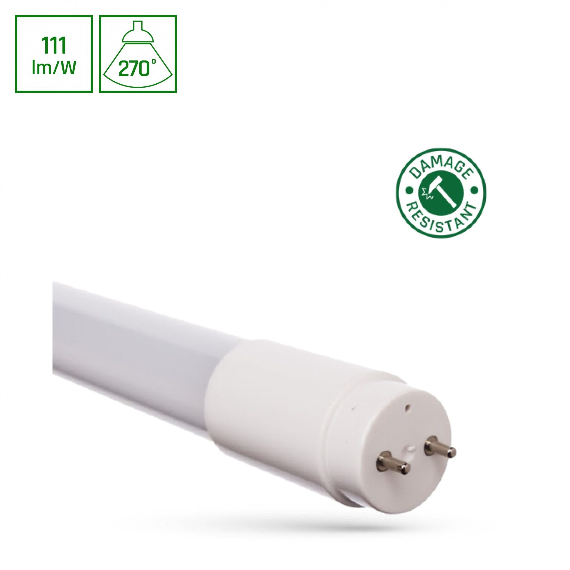Spectrum LED-Leuchtmittel 25xLED 60cm Röhre G13 NANO T8 Leuchtstoffröhre 9W 820lm Kaltweiß 6000K, G13, Kaltweiß