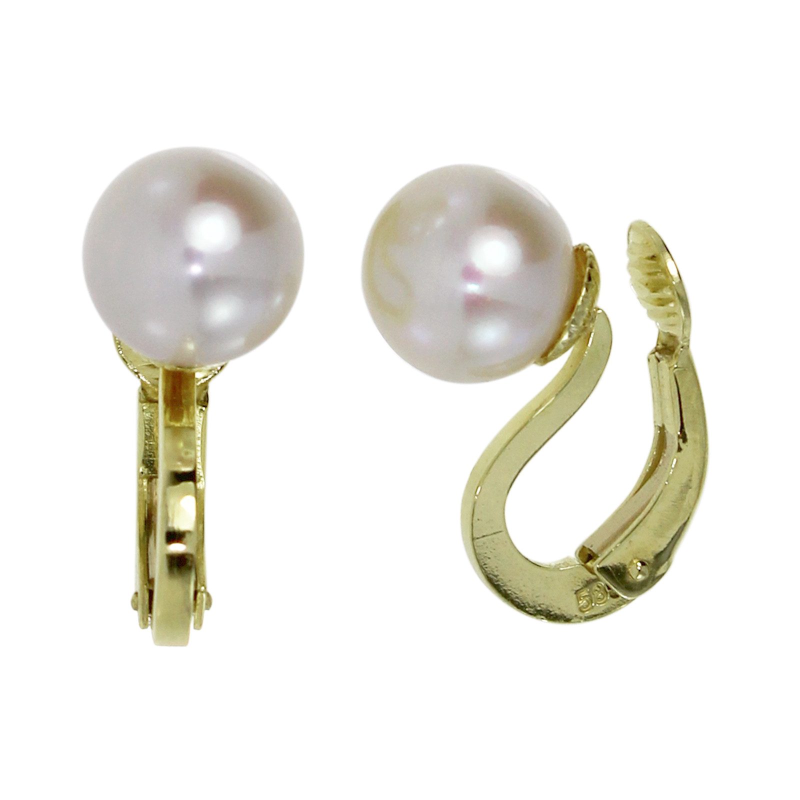 OSTSEE-SCHMUCK Paar Ohrclips Ostsee-Schmuck Ohrclip Perle 8,5-9 mm Ohrclip Perle 8,5-9 mm (2-tlg)