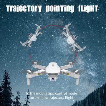 OBEST Drohne mit Kamera, Faltbare RC Quadcopter, Optical Flow, 2 Akkus Drohne (4K HD, mit One Key Start/Landen, 3D Flips Mini Drone für Kinder und Anfänger)