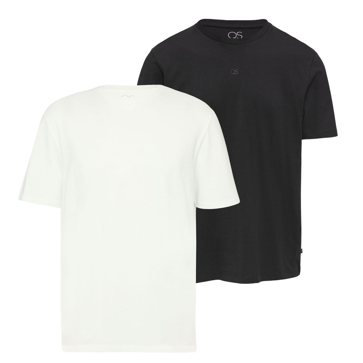 QS T-Shirt Basic (2-tlg) Rundhals, kurzarm, günstig online kaufen