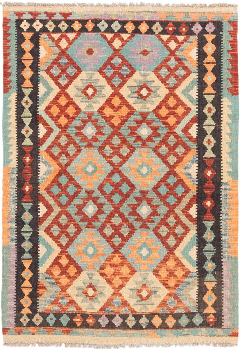 Orientteppich Kelim Afghan 106x153 Handgewebter Orientteppich, Nain Trading, rechteckig, Höhe: 3 mm