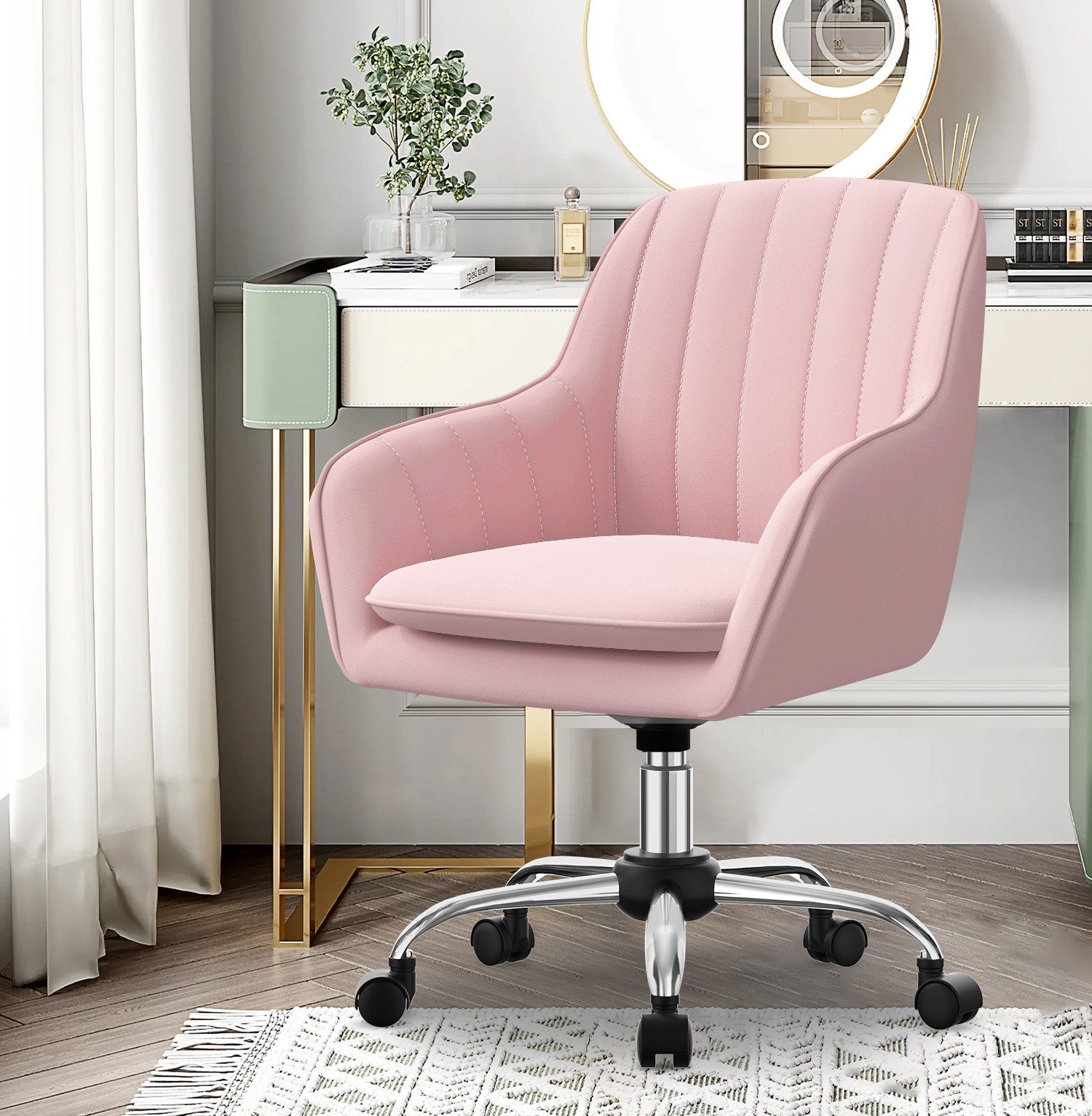 Adormii Bürostuhl Homeoffice Stuhl,Schminkstuhl mit Armlehnen,Drehstuhl günstig online kaufen