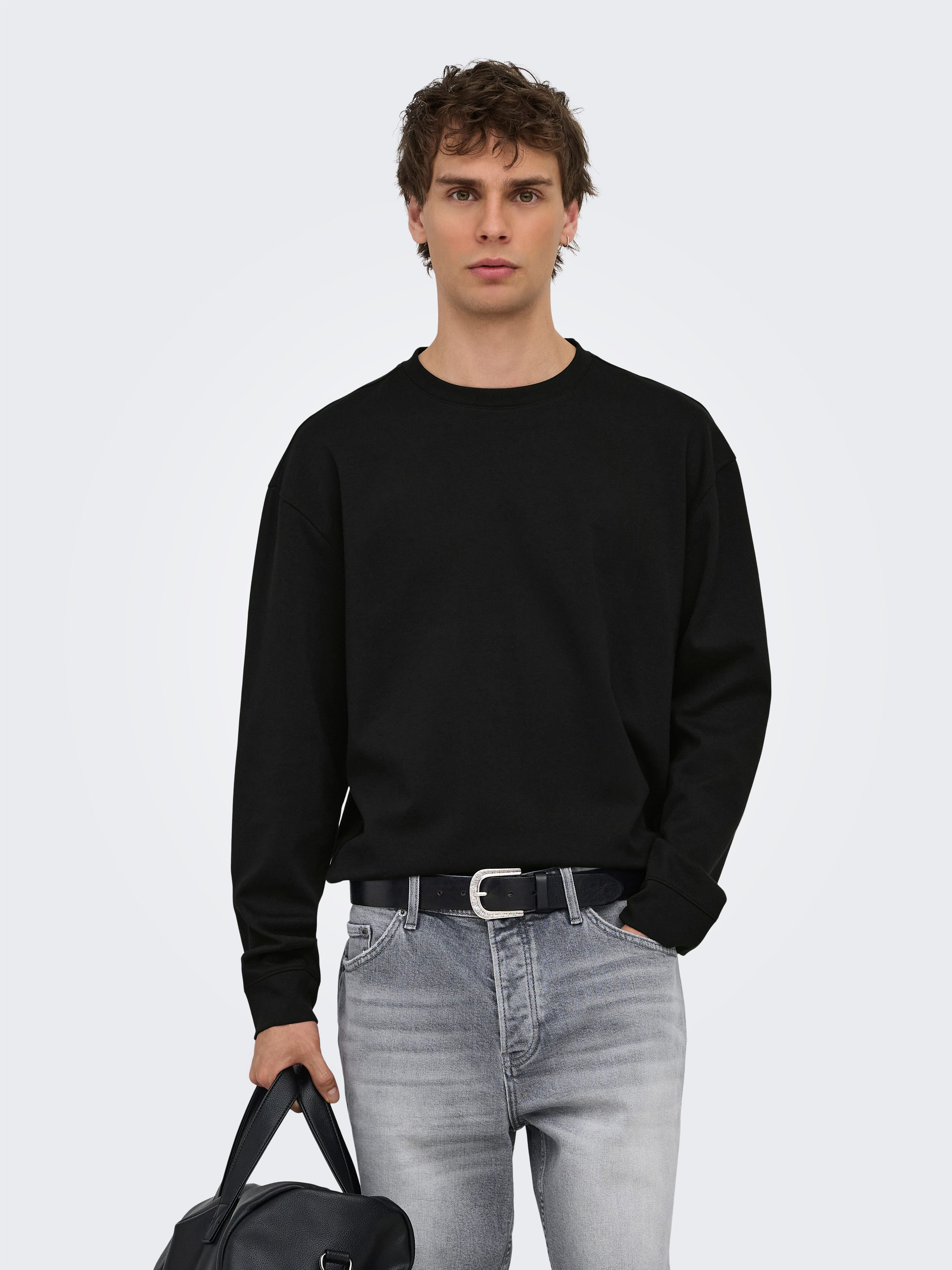 ONLY & SONS T-Shirt ONSCASPIAN AIRLFEX RLX LS TEE NOOS Baumwollmischung, relaxed fit