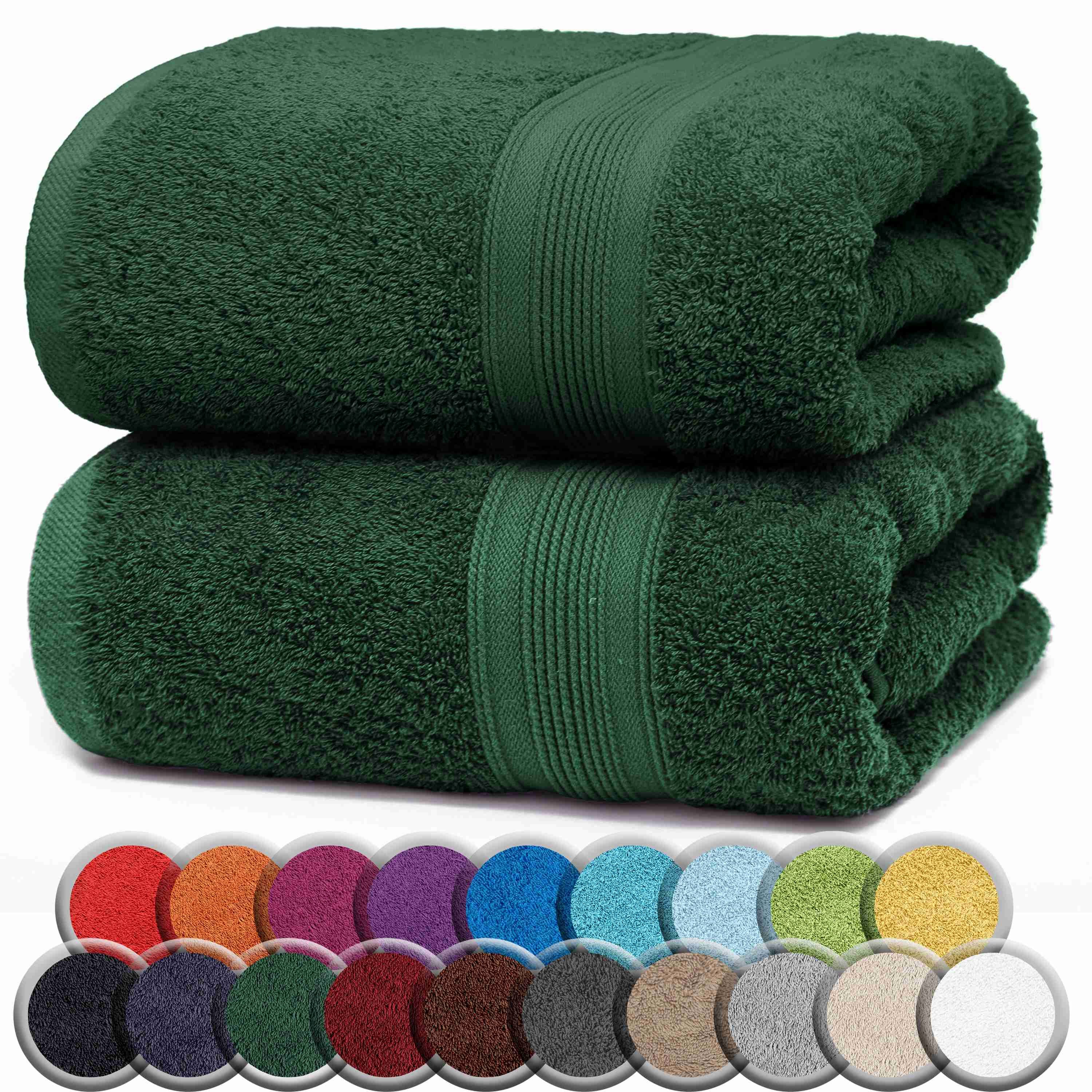 NatureMark Badetuch 2er-Set Frottier Badetücher 100x150cm, 100% Baumwolle (2-St), Premium Qualität, BADETUCH, Bade-Handtuch, 100x150cm