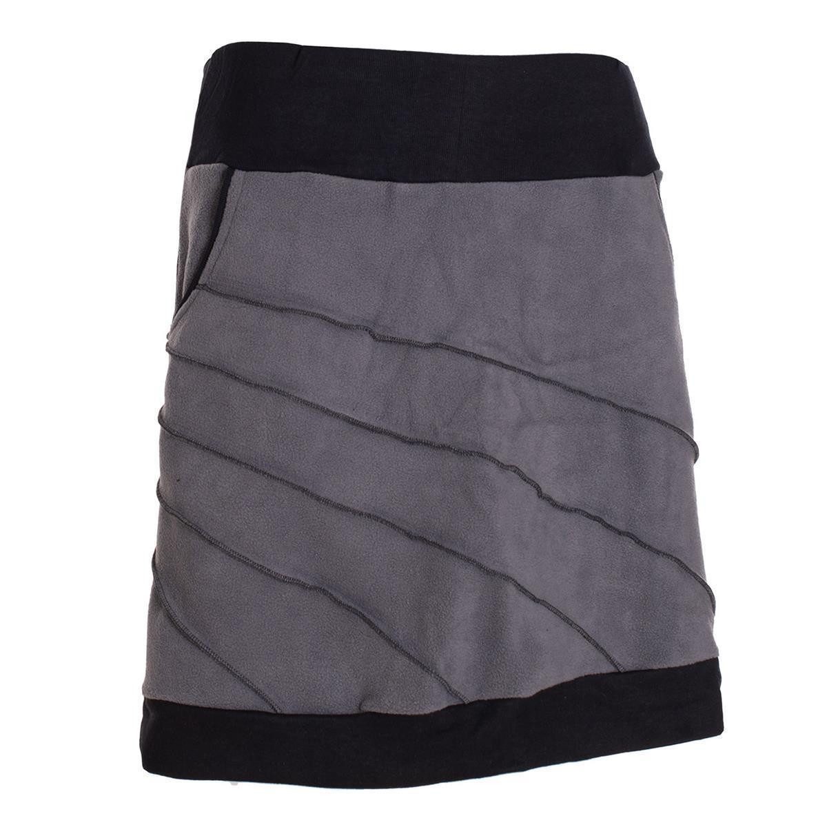 Vishes Minirock Thermorock warmer Damen Winterrock kurz Minirock aus ECO-Fleece Hippie, Goa, Retro Style