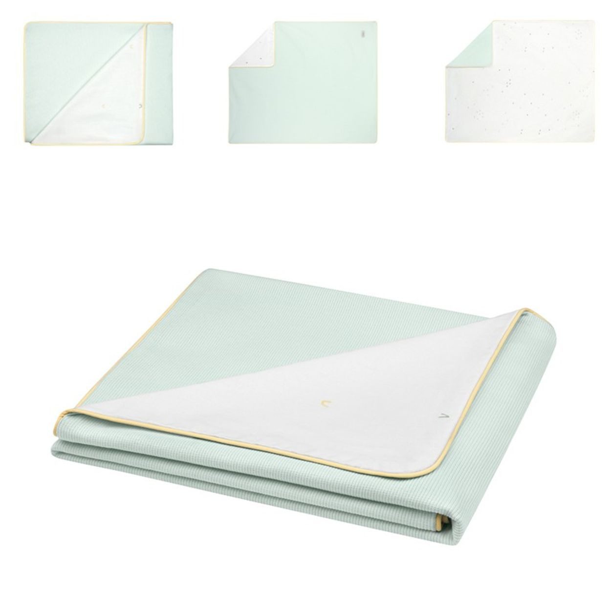 Babydecke Baby-Sommerdecke 100 x 80 cm, Kikkaboo, 100% Baumwolle, Wendedecke, ab Geburt
