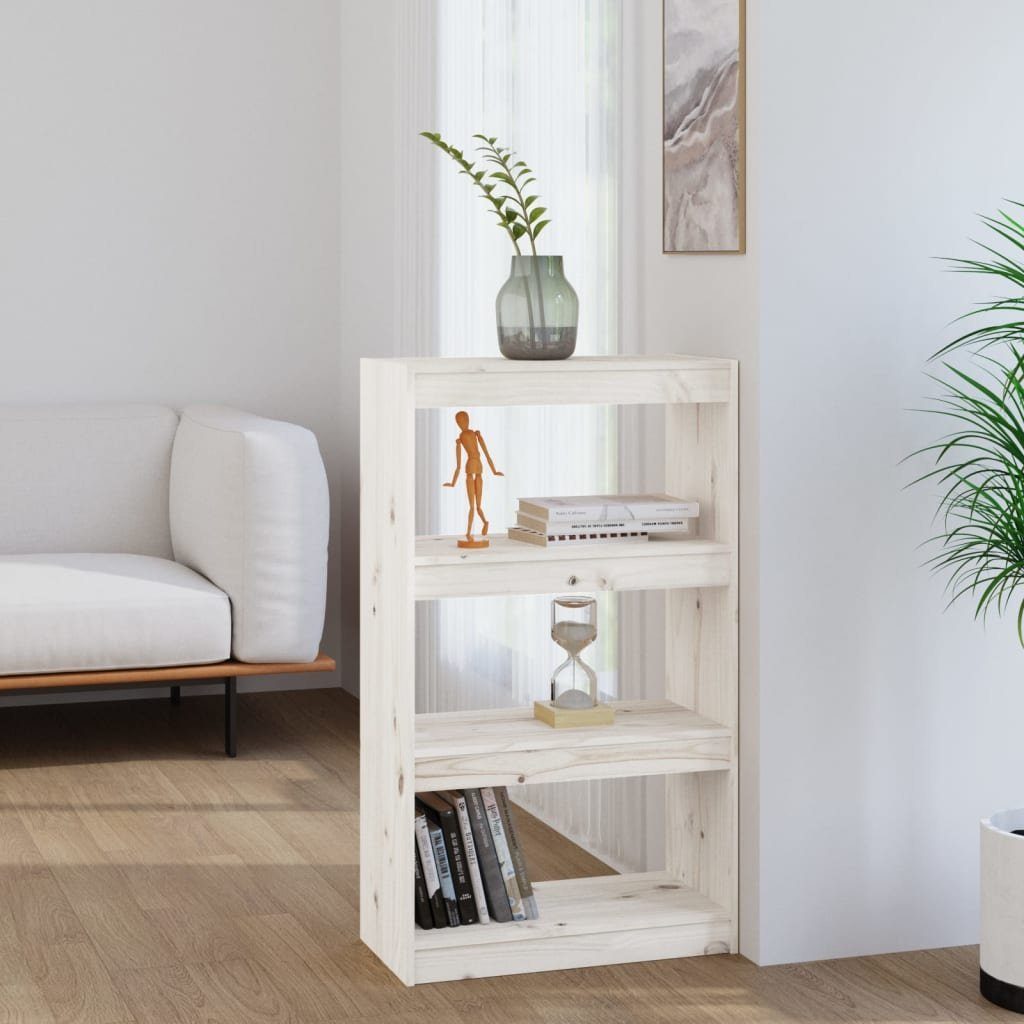furnicato Bücherregal Bücherregal/Raumteiler Weiß 60x30x103,5 cm günstig online kaufen