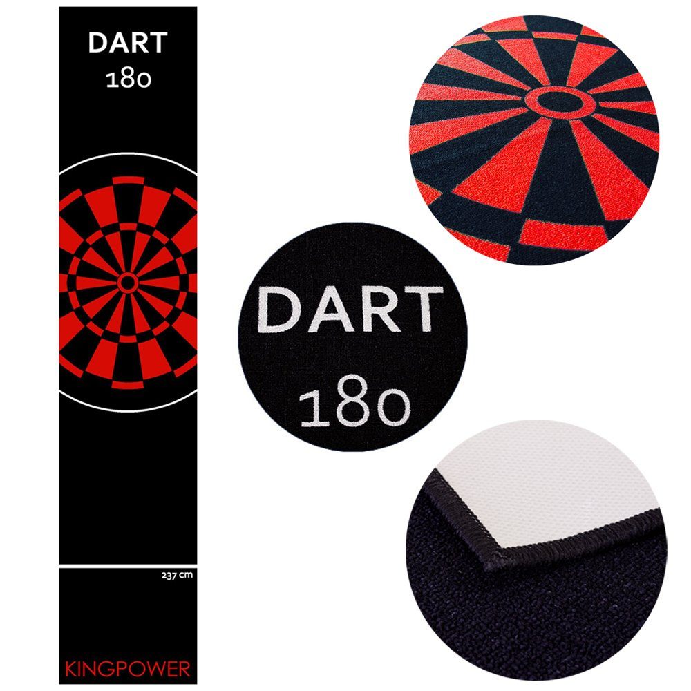 Dartmatte Dartteppich Dartmatte Darts Turnier Matte Dart Matte 290 x 60 cm Rot