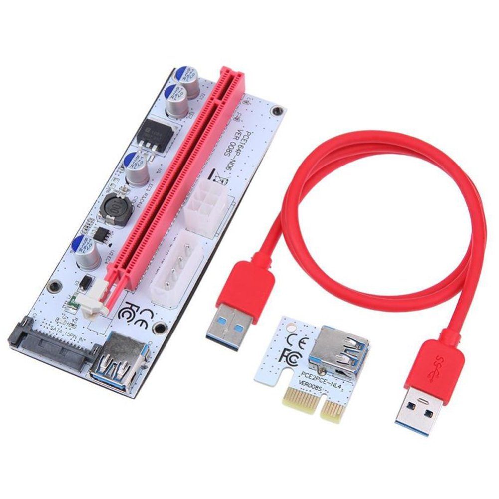 N32C USB 3.0 PCI-E Express 1x zu16x Extender Riser Board Karte Adapter Computer-Adapter