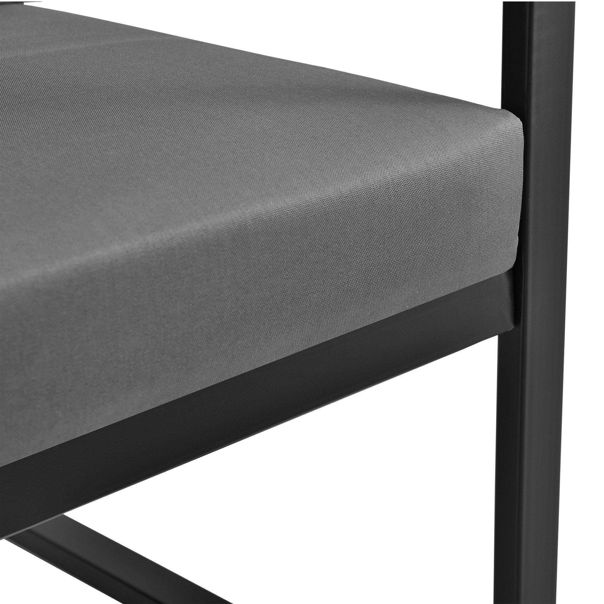 casa.pro Gartenlounge-Set, »Lerum« Gartenbank Sitzbank mit Kissen schwarz