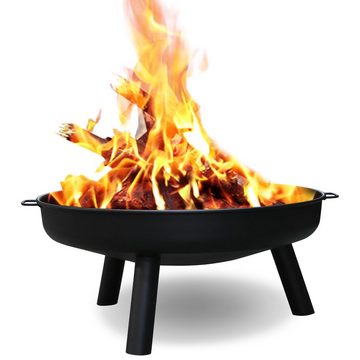 Clanmacy Feuerschale Feuerschale Abnehmbare Outdoor Lagerfeuer rost 80 cm Heizstrahler Grillstelle
