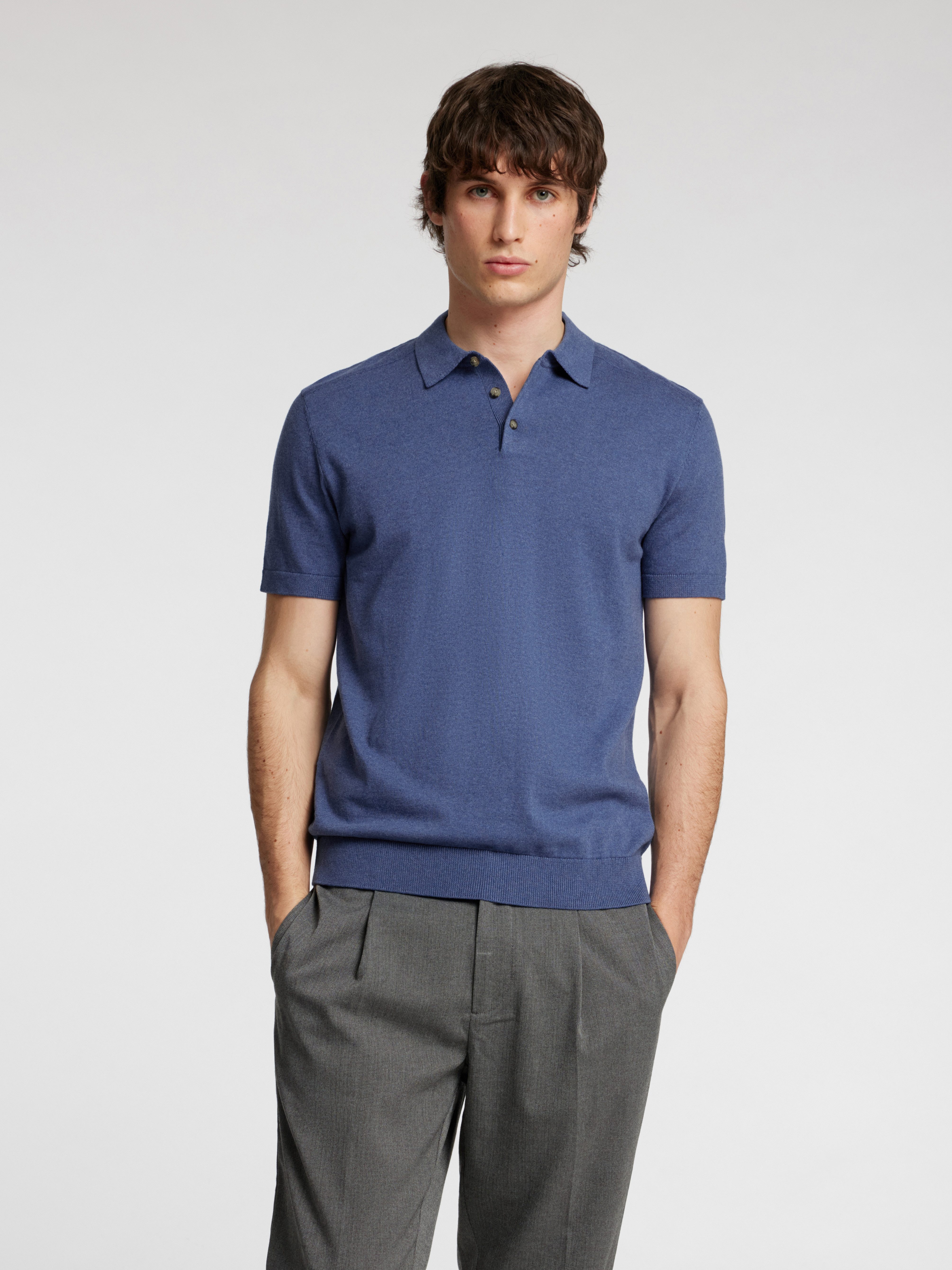 SELECTED HOMME Poloshirt SLHBERG SS KNIT günstig online kaufen