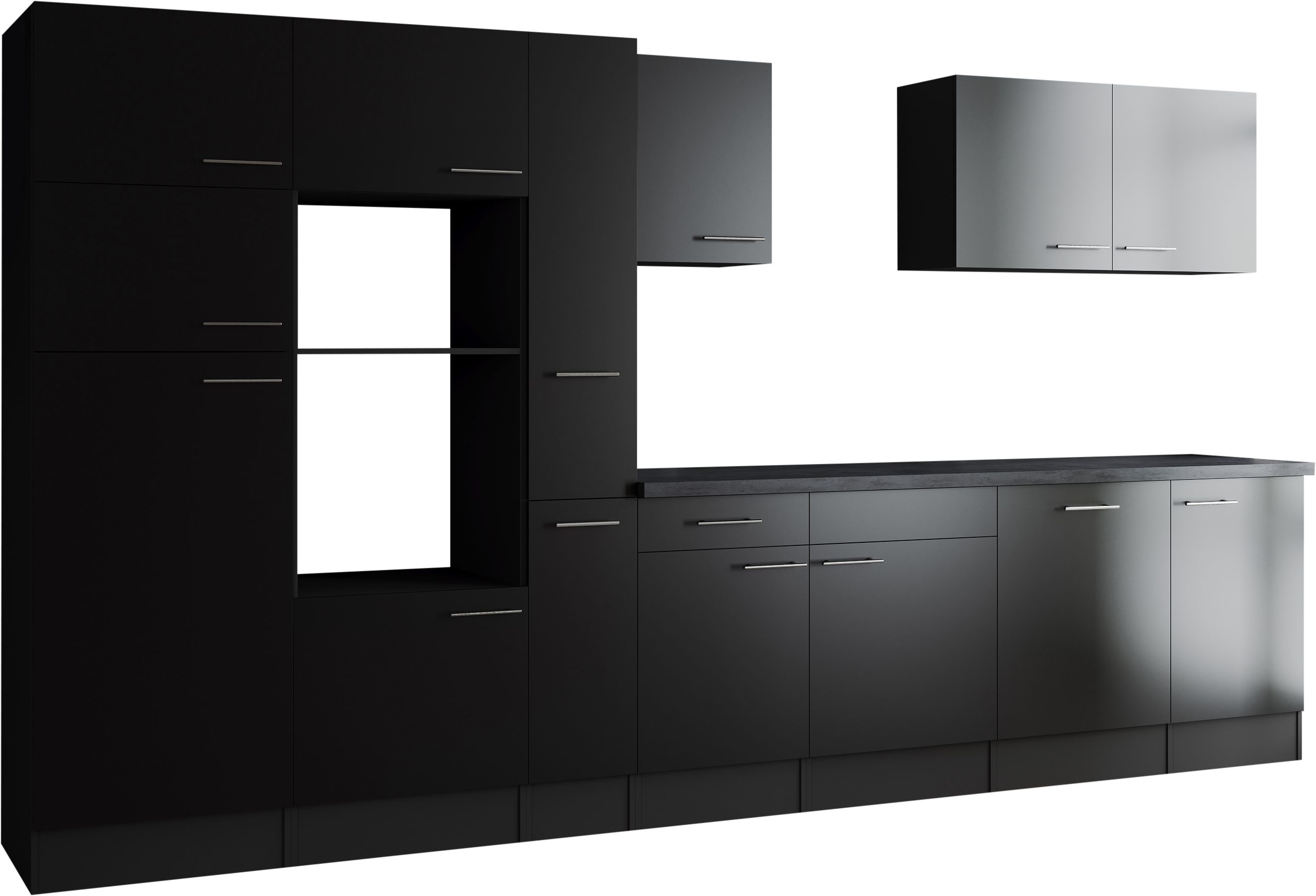 RESPEKTA Küchenzeile Oliver, Breite 370 cm, 90 cm Arbeitshöhe, in exklusiver Konfiguration für OTTO