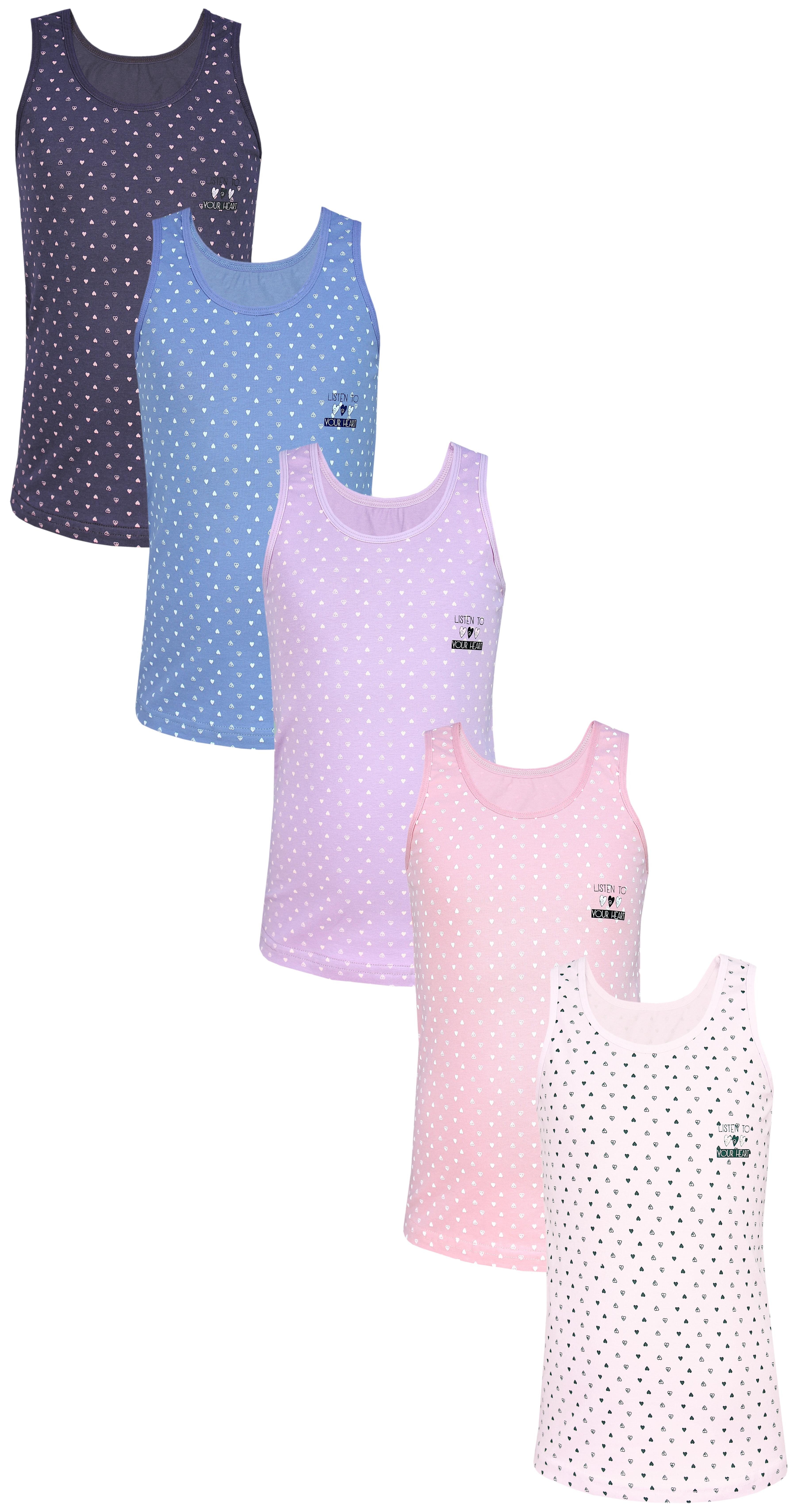 TupTam Unterhemd TupTam Mädchen Baumwolle Unterhemd 5er Pack Tank Top Ärmellos Kinder