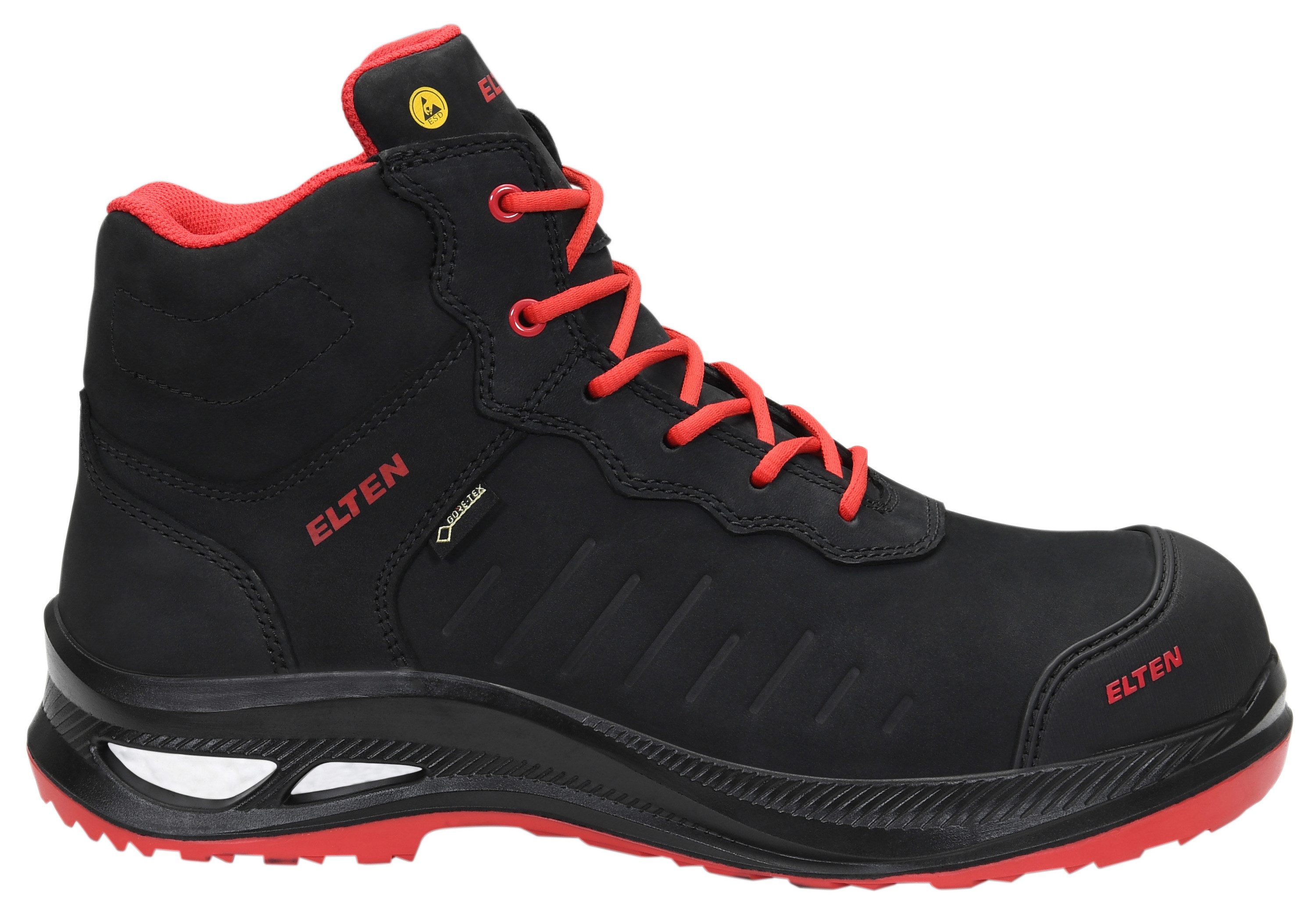 ELTEN STEWART XXG Pro GTX® black-red Mid ESD S3 Sicherheitsstiefel (Schuhkarton, Paar) – Bild 3 von 5